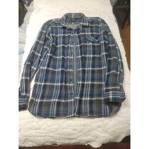 Vtg Gap Shirt Mens Medium Green Plaid Thick Cotton 90s Y2K Button Up Flannel XL